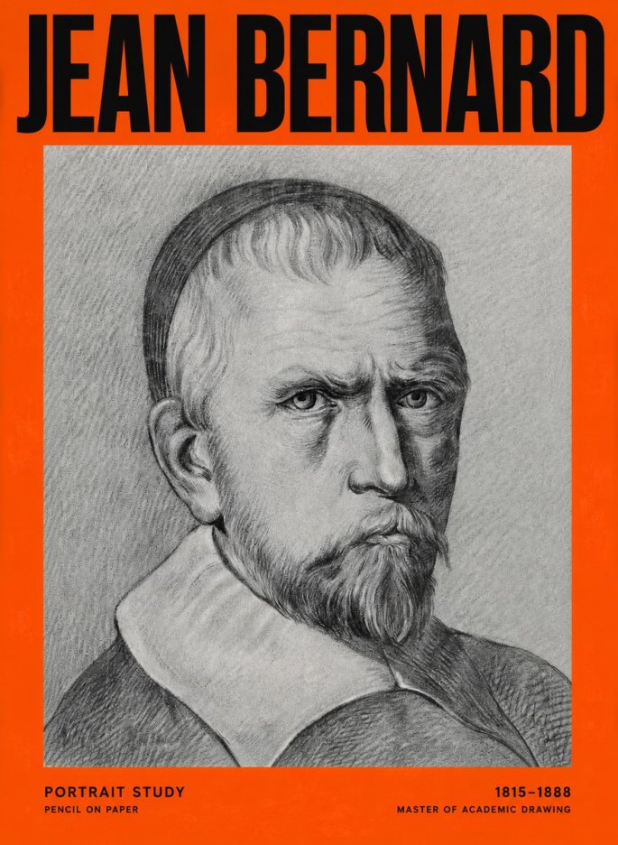 Jean Bernard Portrait Study IV No2 - Juliste