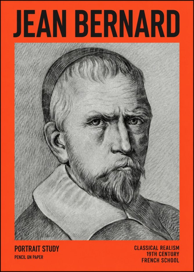 Jean Bernard Portrait Study IV No4 - Juliste