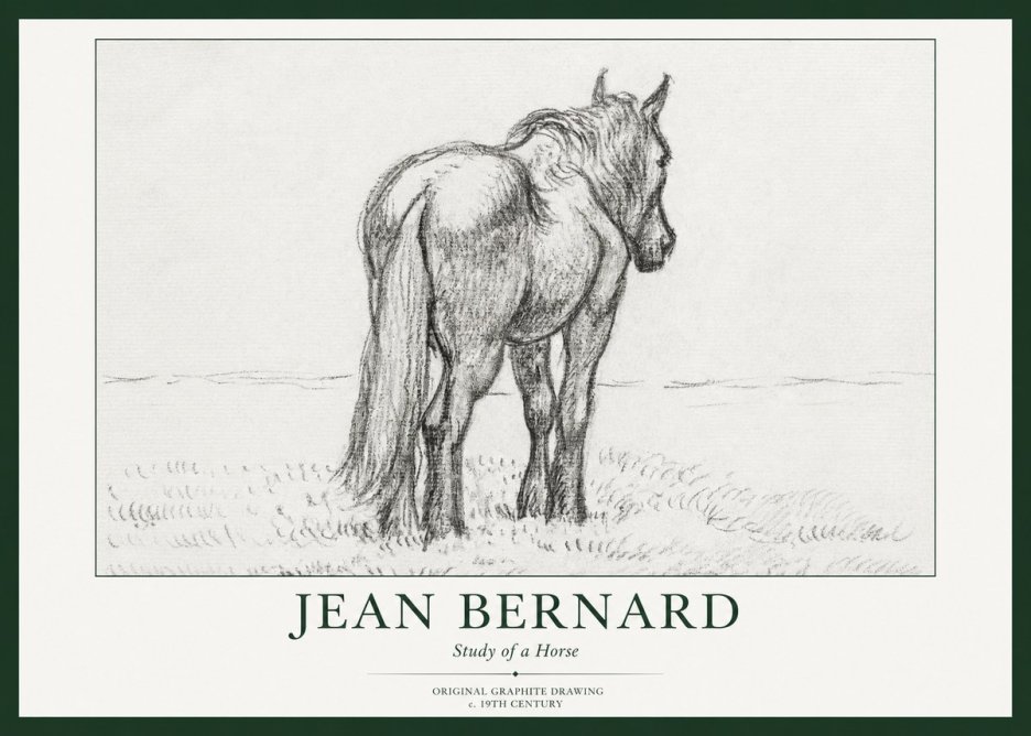 Jean Bernard Study of a Horse II No1 - Juliste