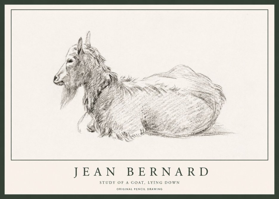 Jean Bernard Study of a Goat I No6 - Juliste