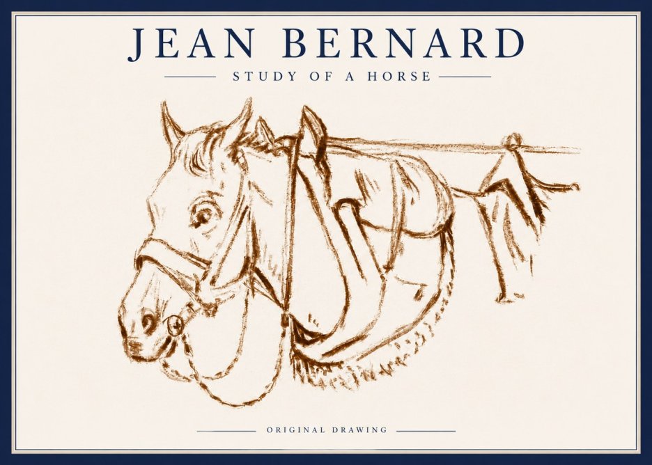 Jean Bernard Study of a Horse III No6 - Juliste