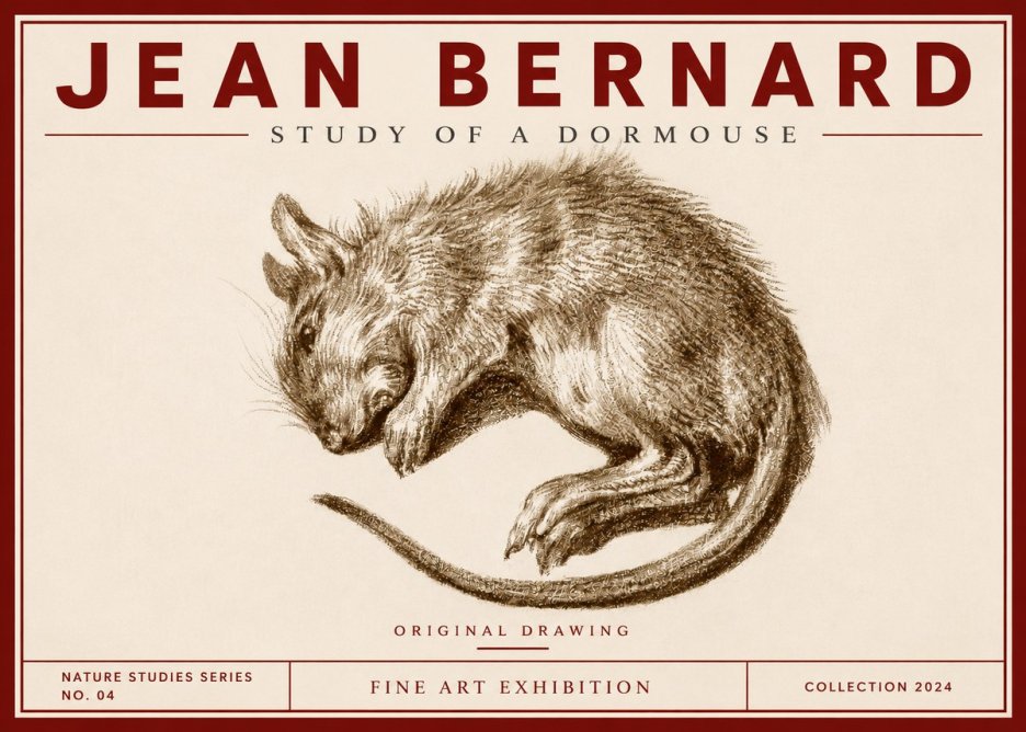 Jean Bernard Study of a Dormouse No4 - Juliste