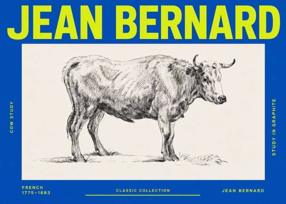 Jean Bernard Cow Study No3 - Juliste