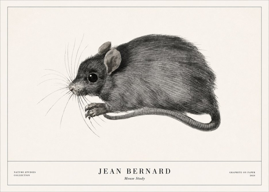 Jean Bernard Mouse Study No1 - Juliste