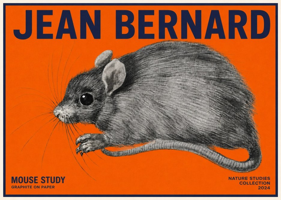 Jean Bernard Mouse Study No2 - Juliste