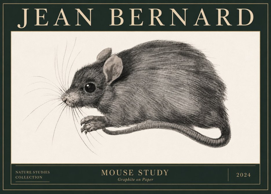 Jean Bernard Mouse Study No4 - Juliste