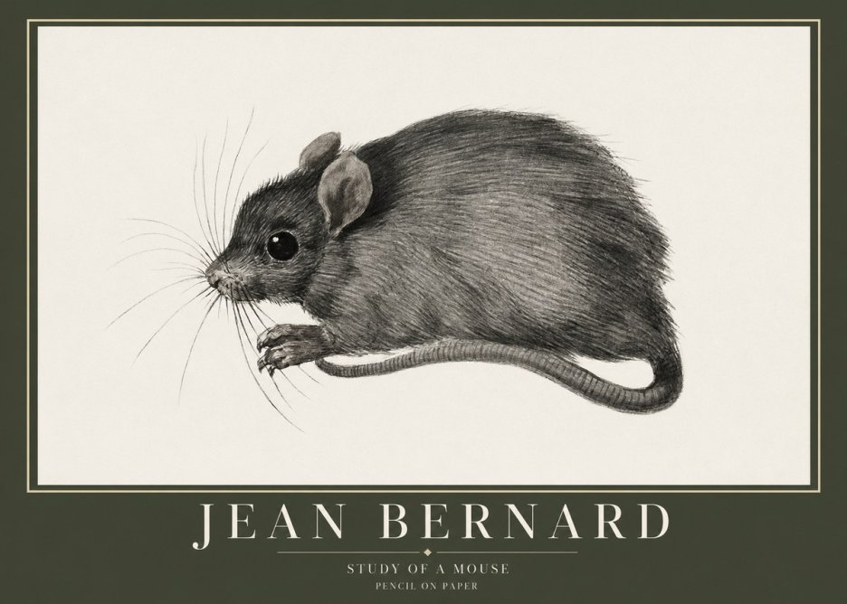 Jean Bernard Mouse Study No5 - Juliste