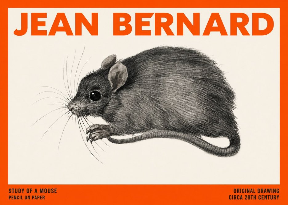 Jean Bernard Mouse Study No6 - Juliste