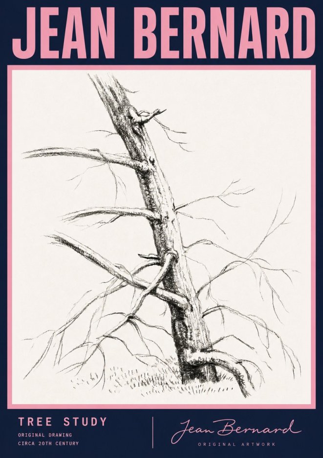 Jean Bernard Tree Study No3 - Juliste