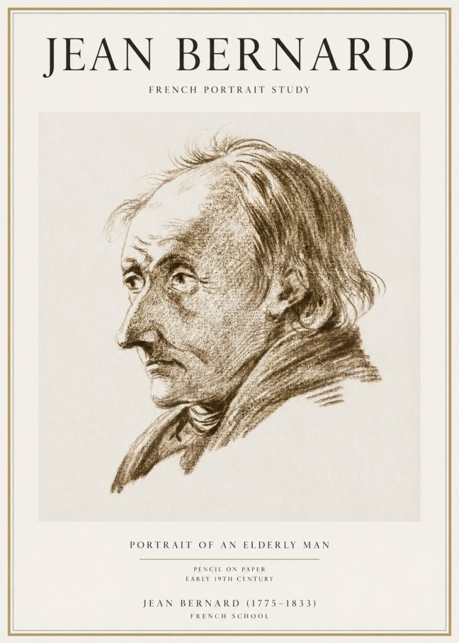 Jean Bernard Portrait of an Elderly Man No1 - Juliste