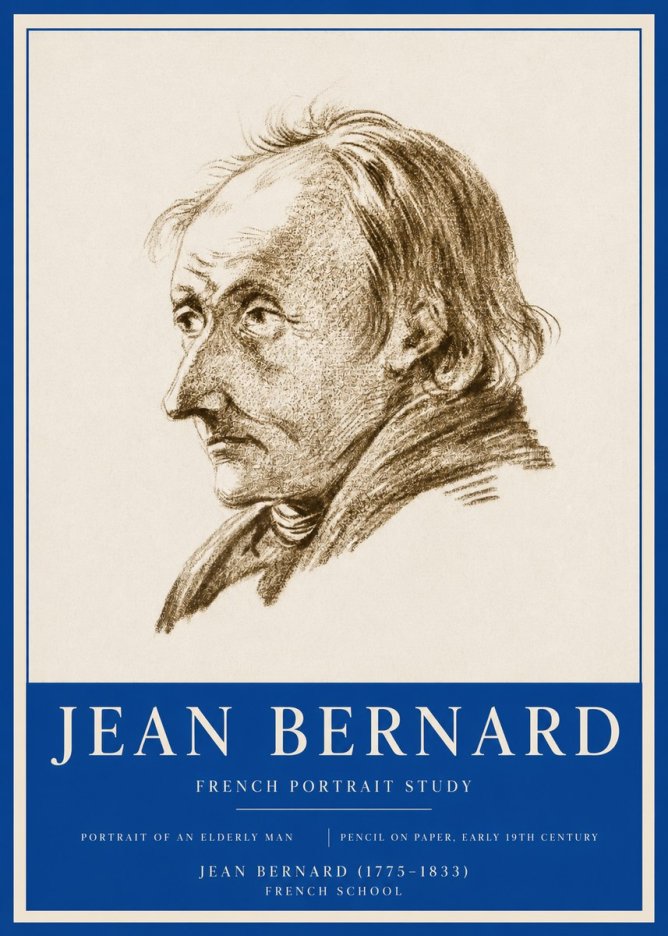Jean Bernard Portrait of an Elderly Man No2 - Juliste