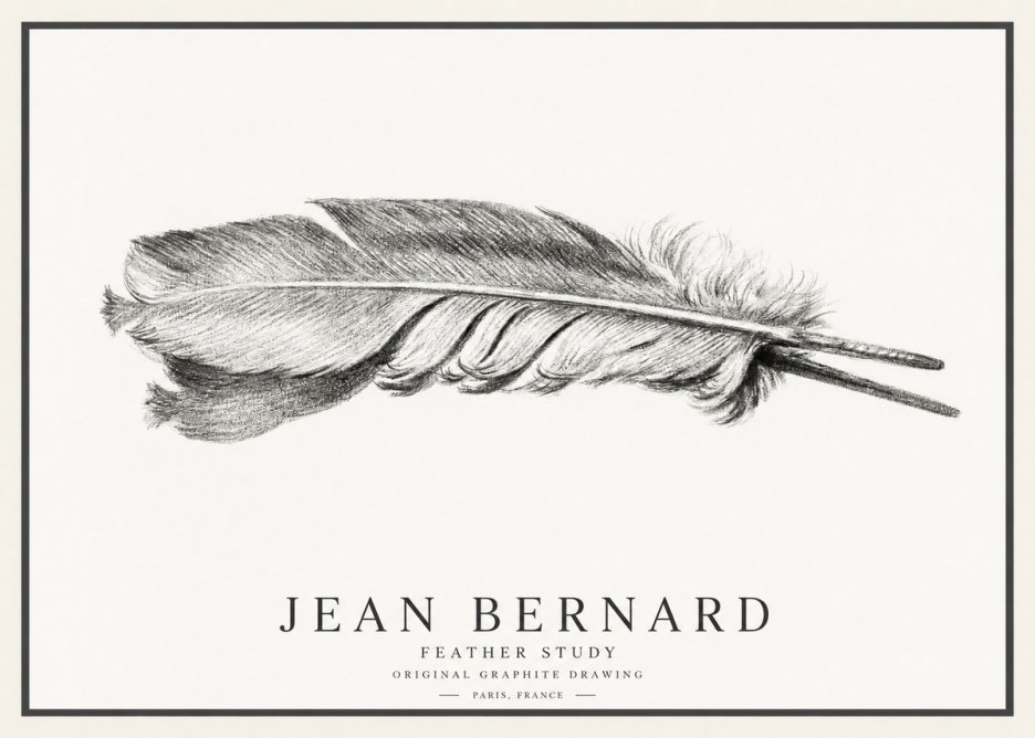 Jean Bernard Feather No4 - Juliste