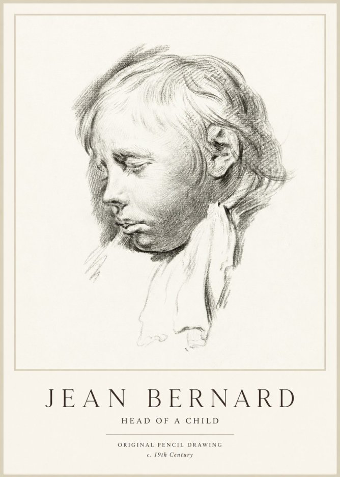 Jean Bernard Head of a Child No1 - Juliste