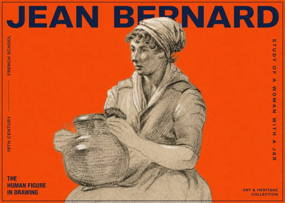 Jean Bernard Study of a Young Woman with a Pot No6 - Juliste