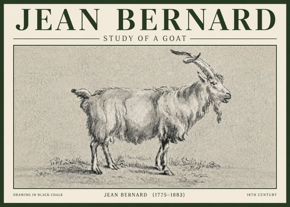 Jean Bernard Study of a Goat II No5 - Juliste