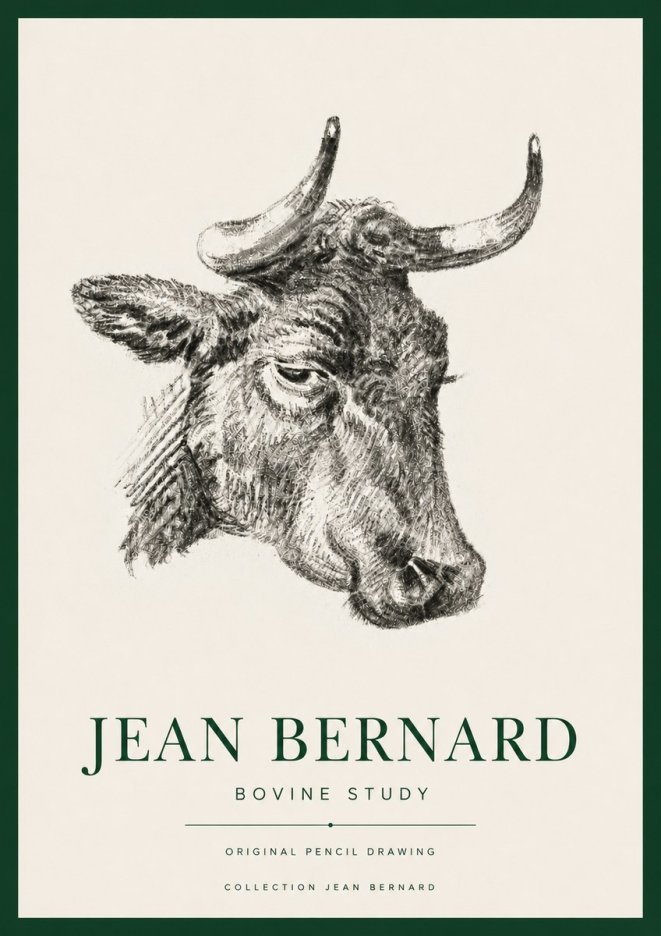 Jean Bernard Bovine Study I No4 - Juliste