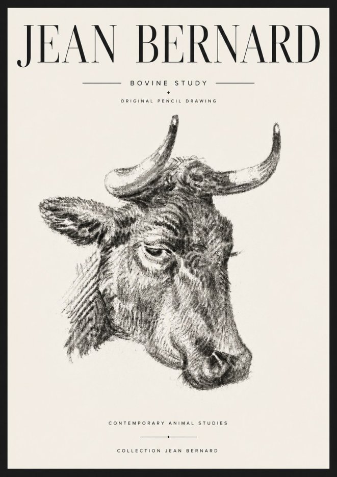 Jean Bernard Bovine Study I No6 - Juliste