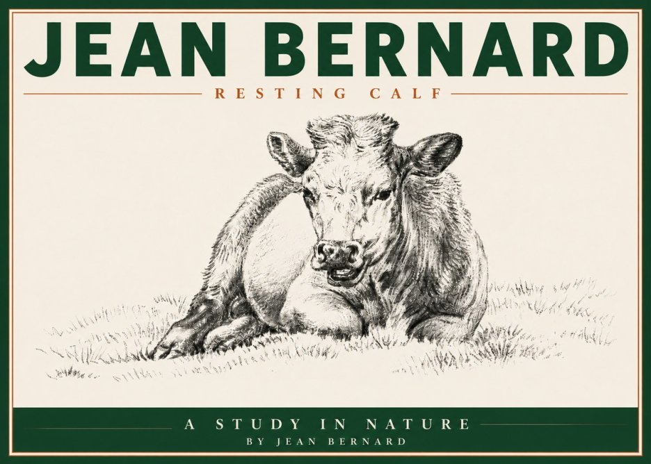 Jean Bernard Resting Calf I No5 - Juliste