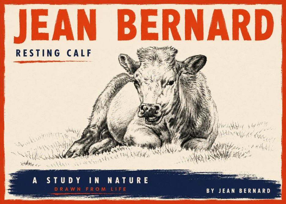 Jean Bernard Resting Calf I No6 - Juliste