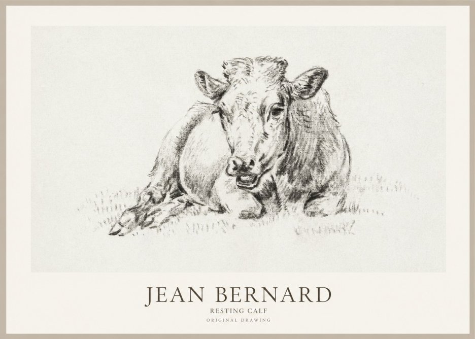 Jean Bernard Resting Calf II No1 - Juliste