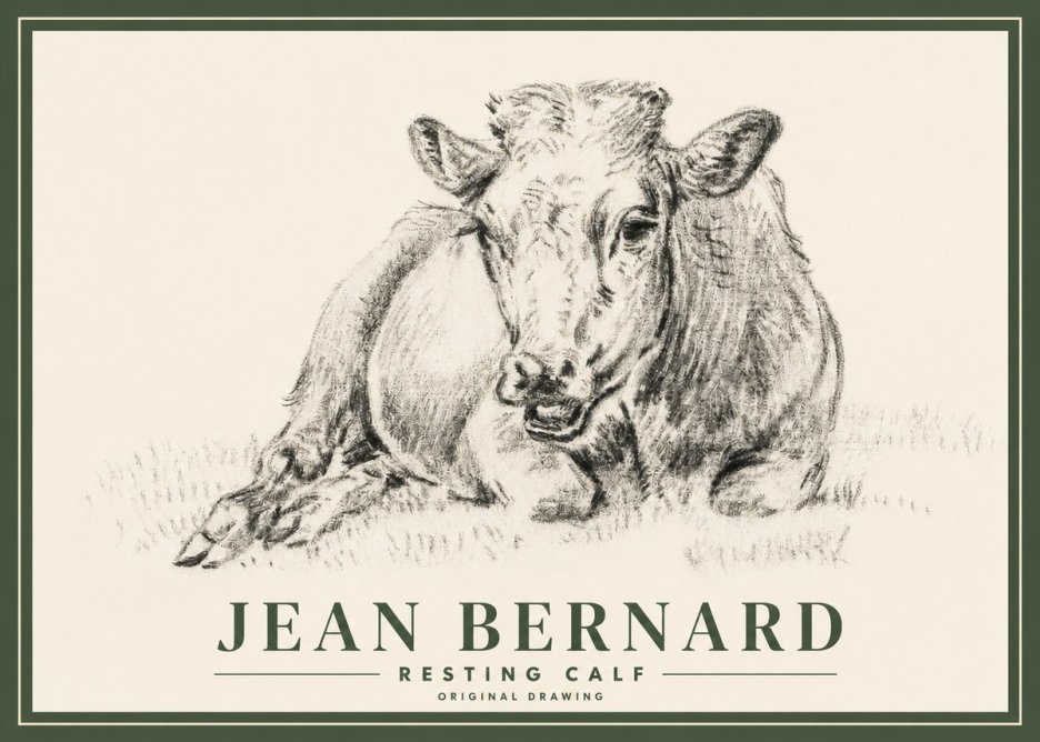 Jean Bernard Resting Calf II No3 - Juliste