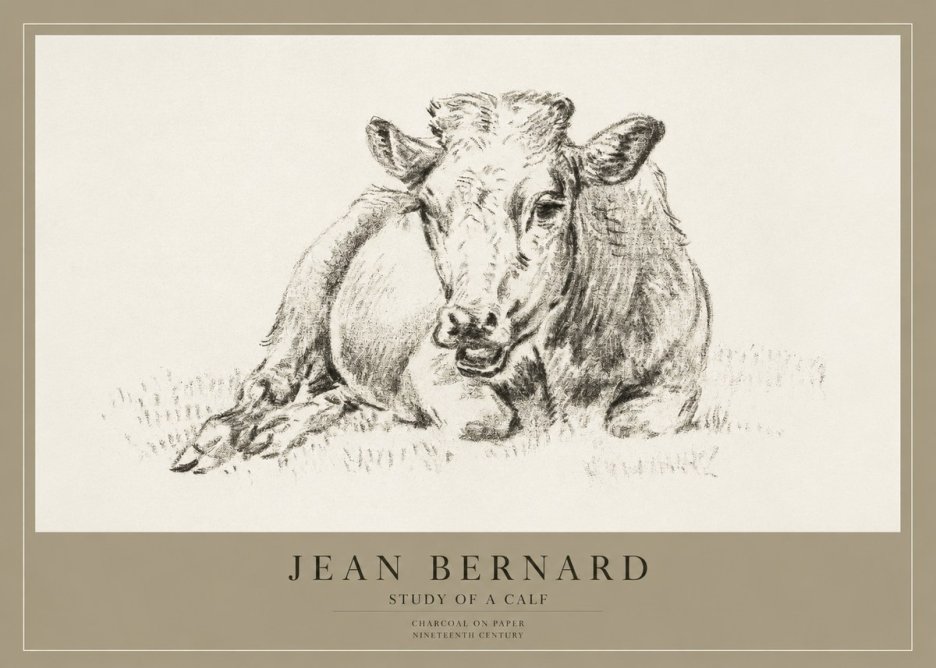Jean Bernard Resting Calf II No4 - Juliste