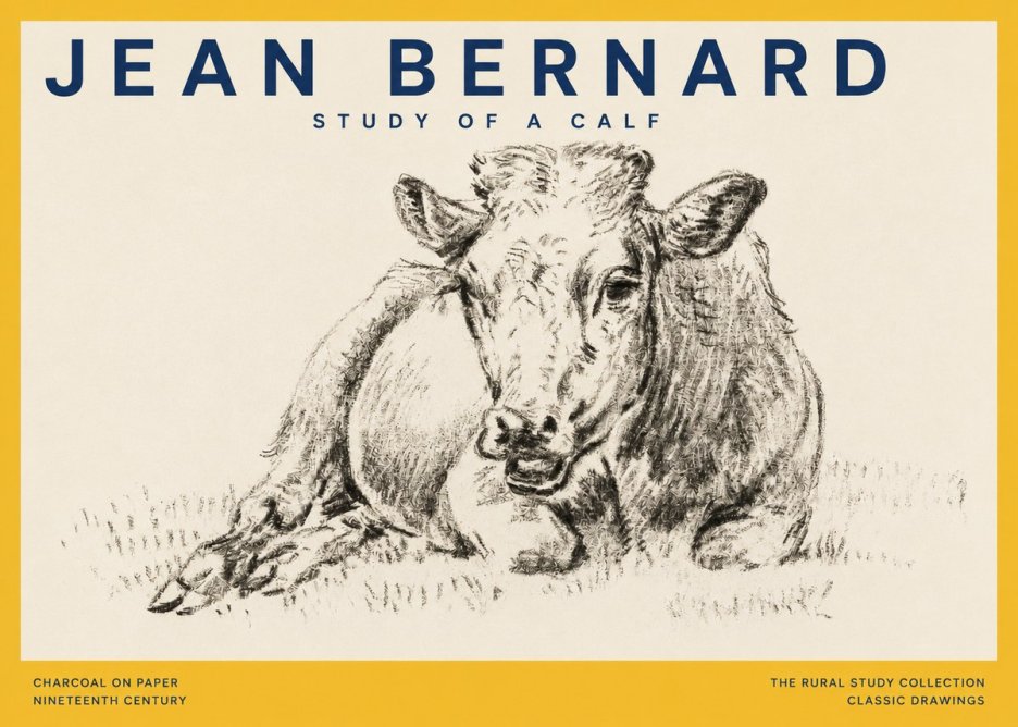 Jean Bernard Resting Calf II No5 - Juliste