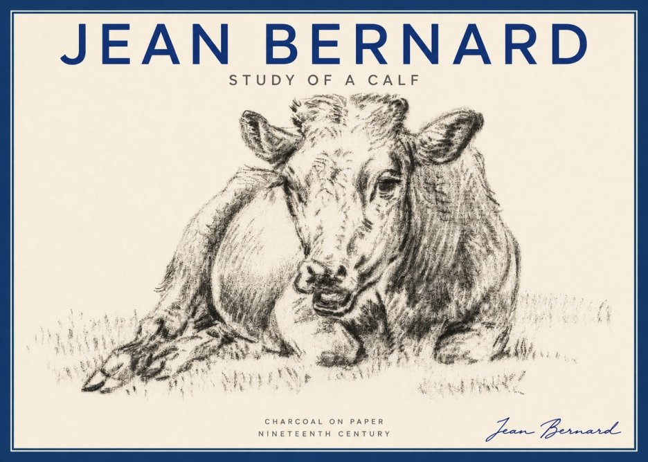 Jean Bernard Resting Calf II No6 - Juliste