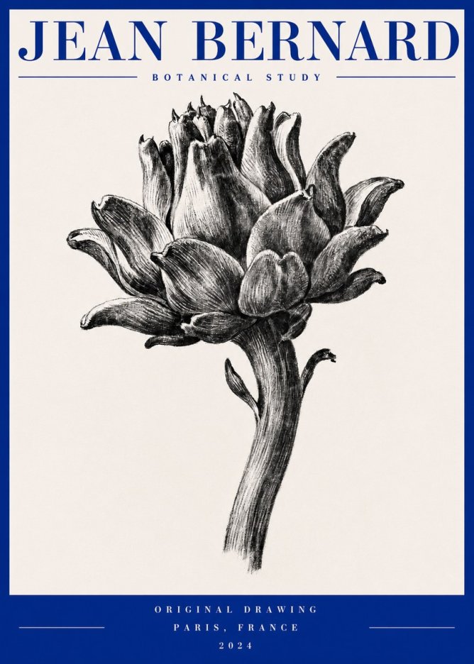 Jean Bernard Botanical Study No2 - Juliste