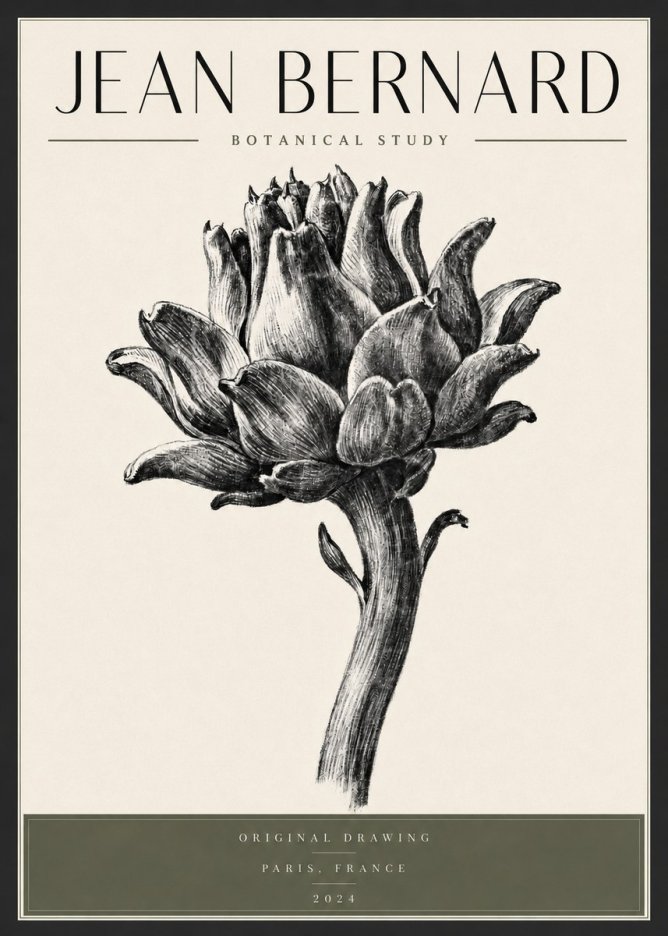 Jean Bernard Botanical Study No3 - Juliste