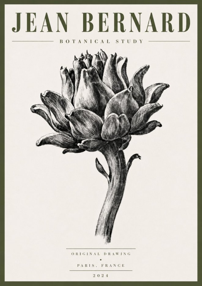 Jean Bernard Botanical Study No5 - Juliste