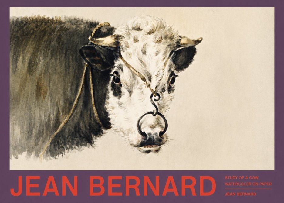 Jean Bernard Study of a Cow I No2 - Juliste