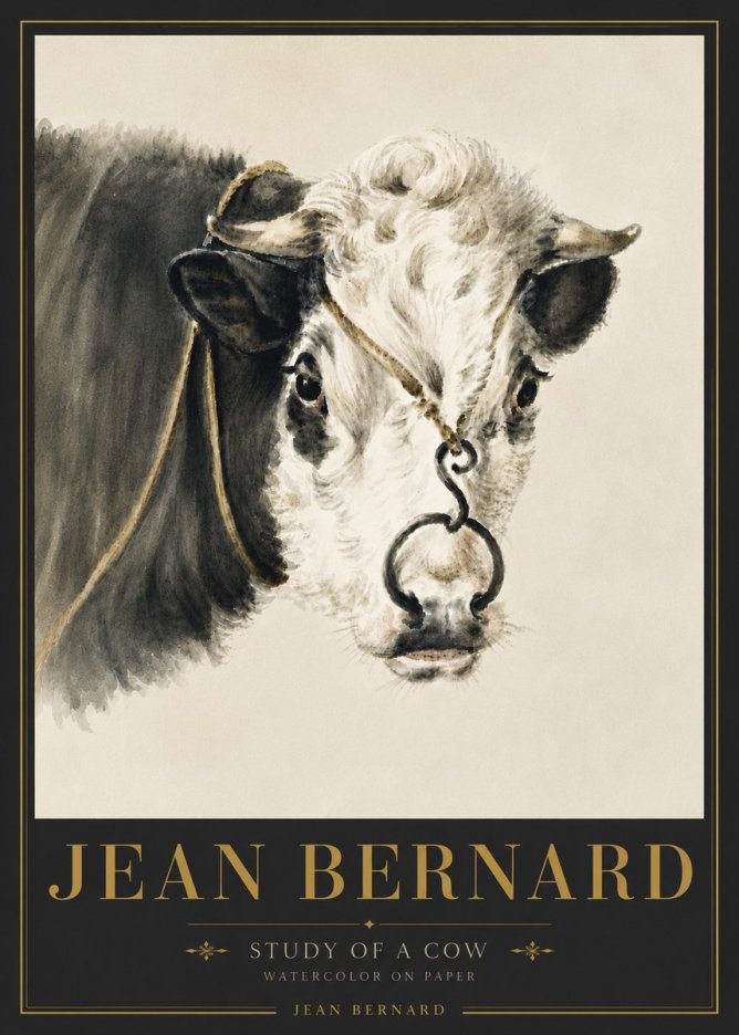Jean Bernard Study of a Cow I No6 - Juliste