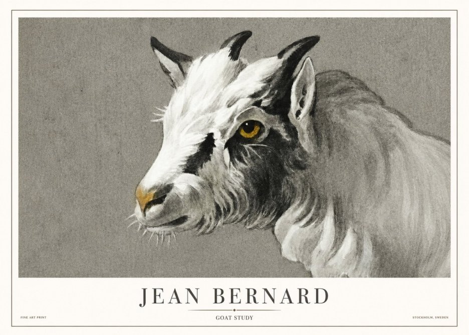 Jean Bernard Goat Study No1 - Juliste