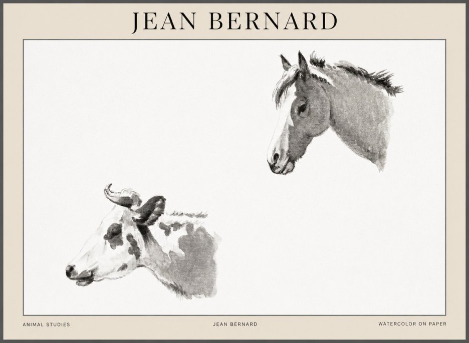 Jean Bernard Animal Studies No1 - Juliste