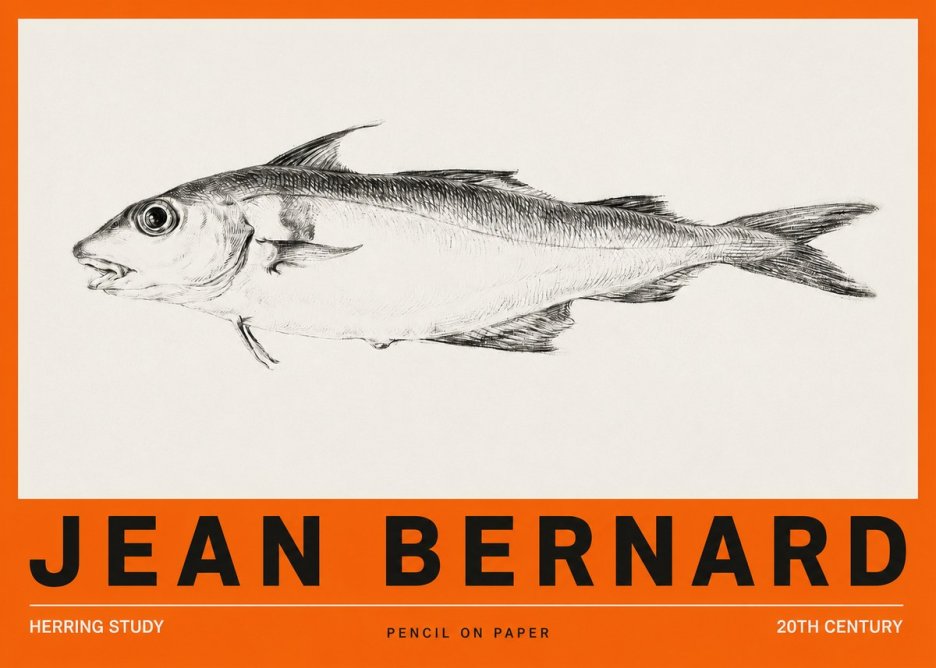 Jean Bernard Herring Study No2 - Juliste