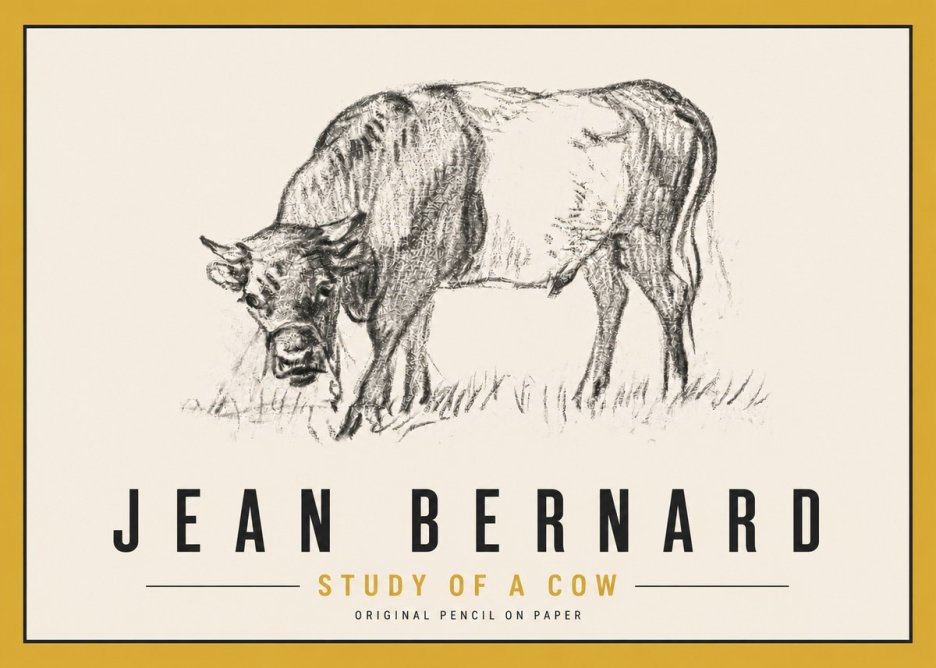 Jean Bernard Study of a Cow II No6 - Juliste