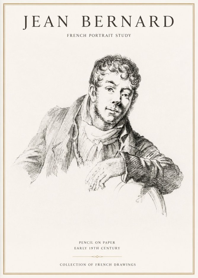 Jean Bernard French Portrait Study No1 - Juliste