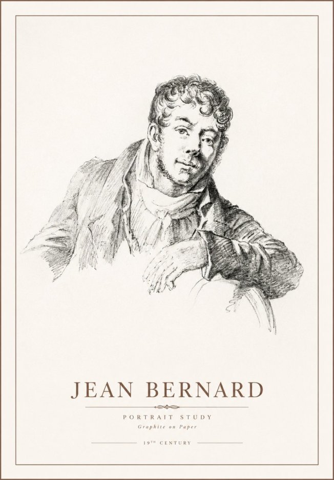 Jean Bernard French Portrait Study No2 - Juliste