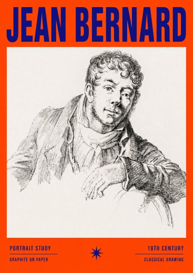 Jean Bernard French Portrait Study No3 - Juliste