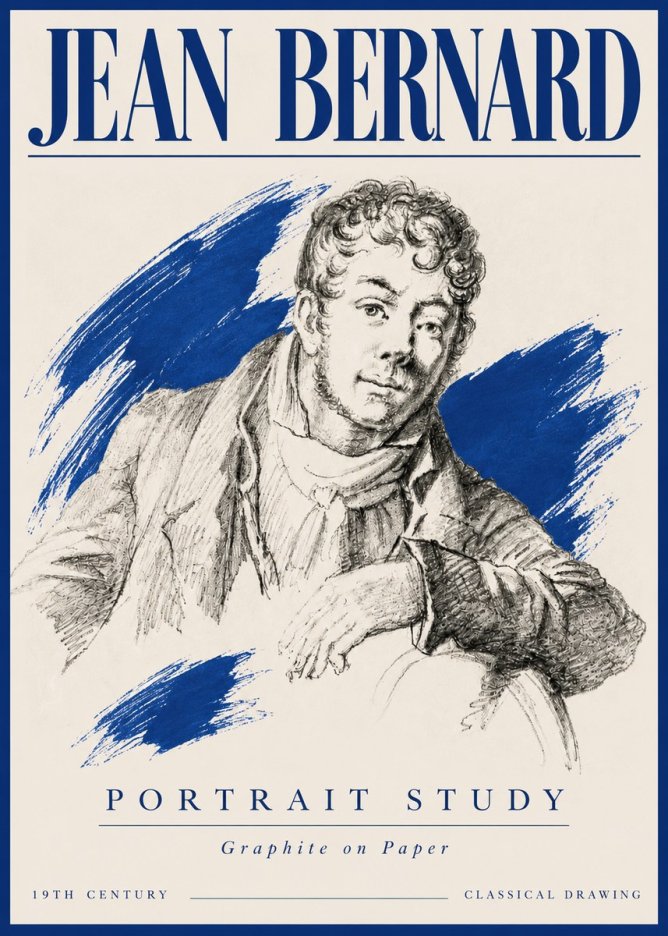 Jean Bernard French Portrait Study No5 - Juliste