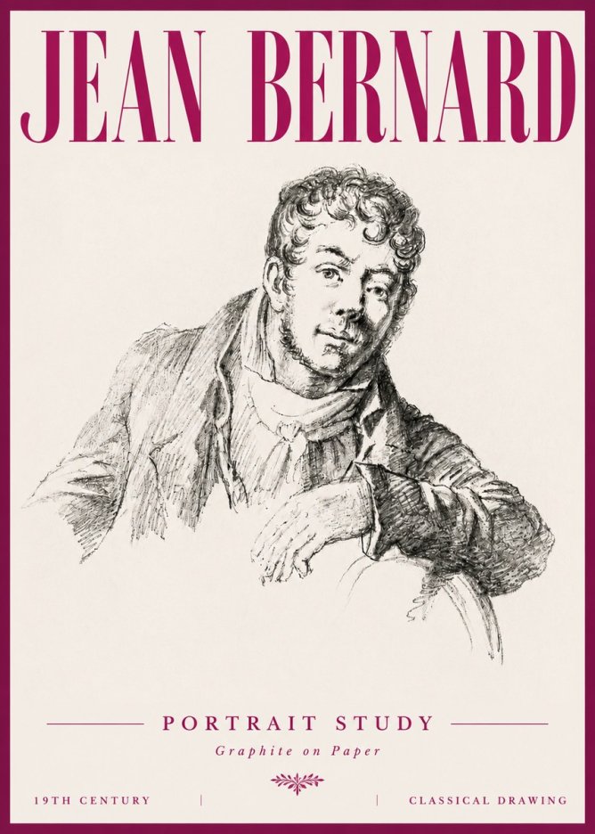 Jean Bernard French Portrait Study No6 - Juliste