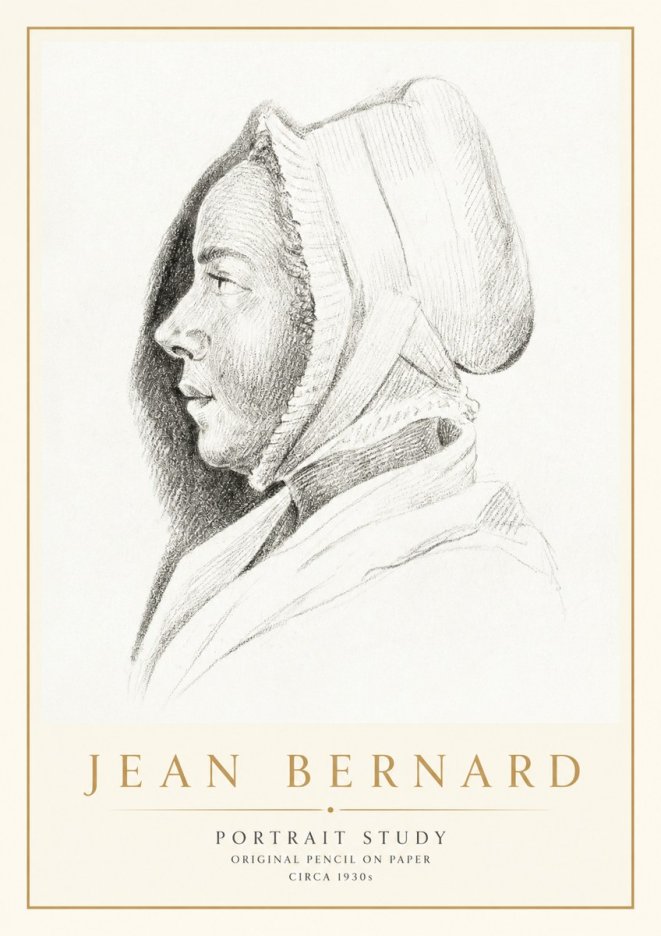 Jean Bernard Portrait Study VI No1 - Juliste