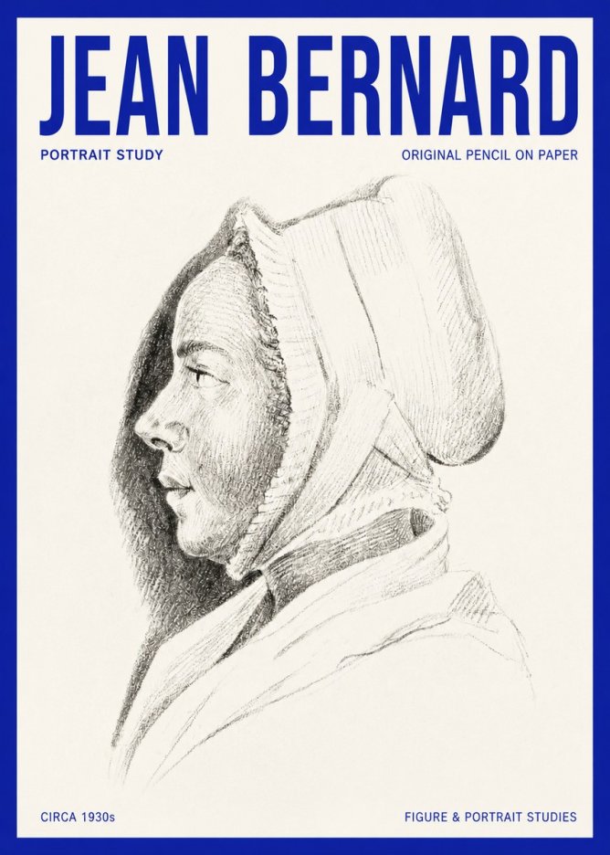 Jean Bernard Portrait Study VI No2 - Juliste