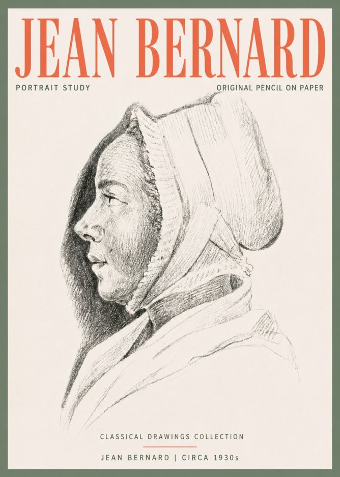 Jean Bernard Portrait Study VI No3 - Juliste