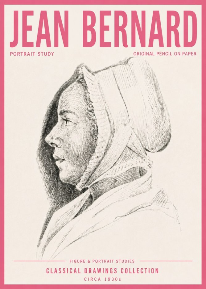 Jean Bernard Portrait Study VI No4 - Juliste