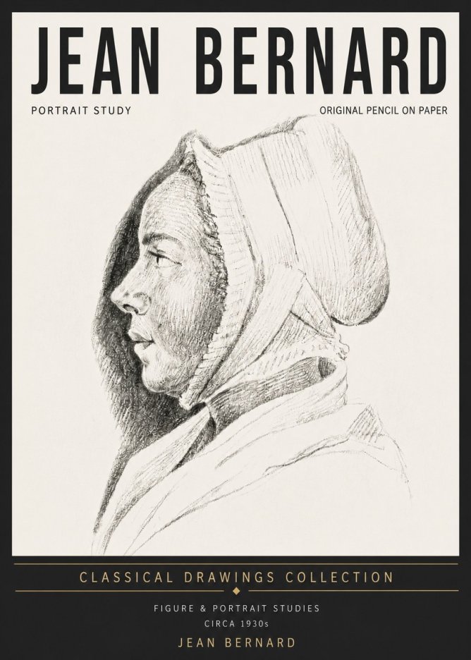 Jean Bernard Portrait Study VI No5 - Juliste