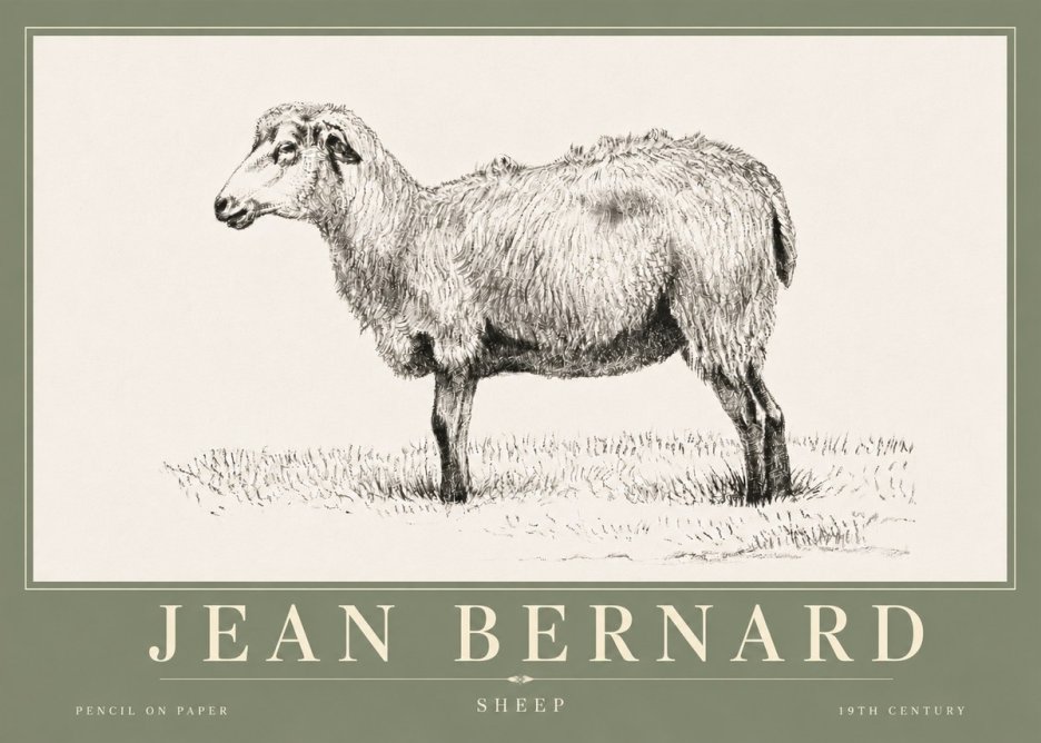 Jean Bernard Sheep No6 - Juliste