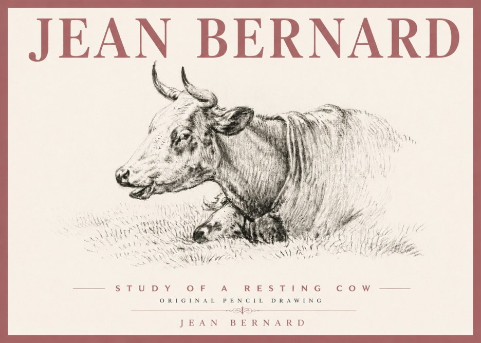 Jean Bernard Study of a Resting Cow IV No6 - Juliste