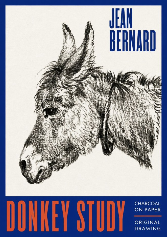 Jean Bernard Donkey Study III No2 - Juliste